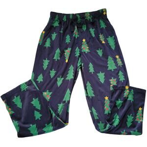 Dearfoams Sleep Pants Christmas Tree Soft Draw String Button Fly Size M (32/30)